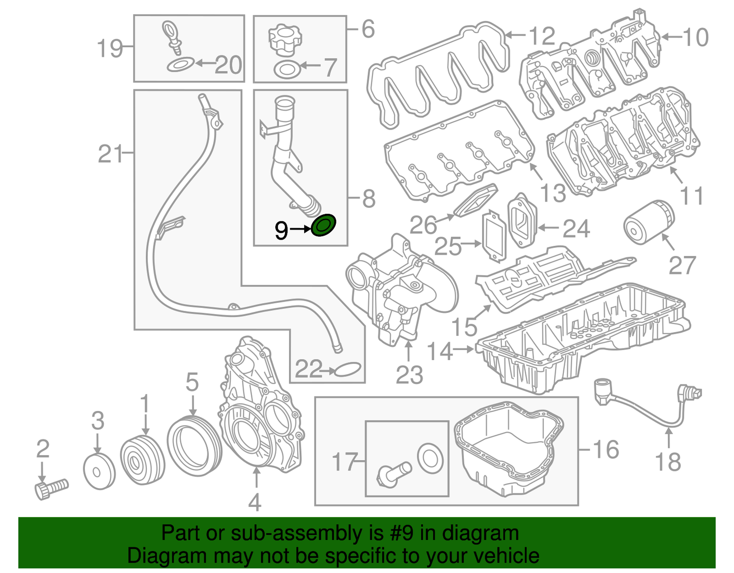 GM OEM 2010-2016 GM Engine Oil Filler Tube Seal /12625100