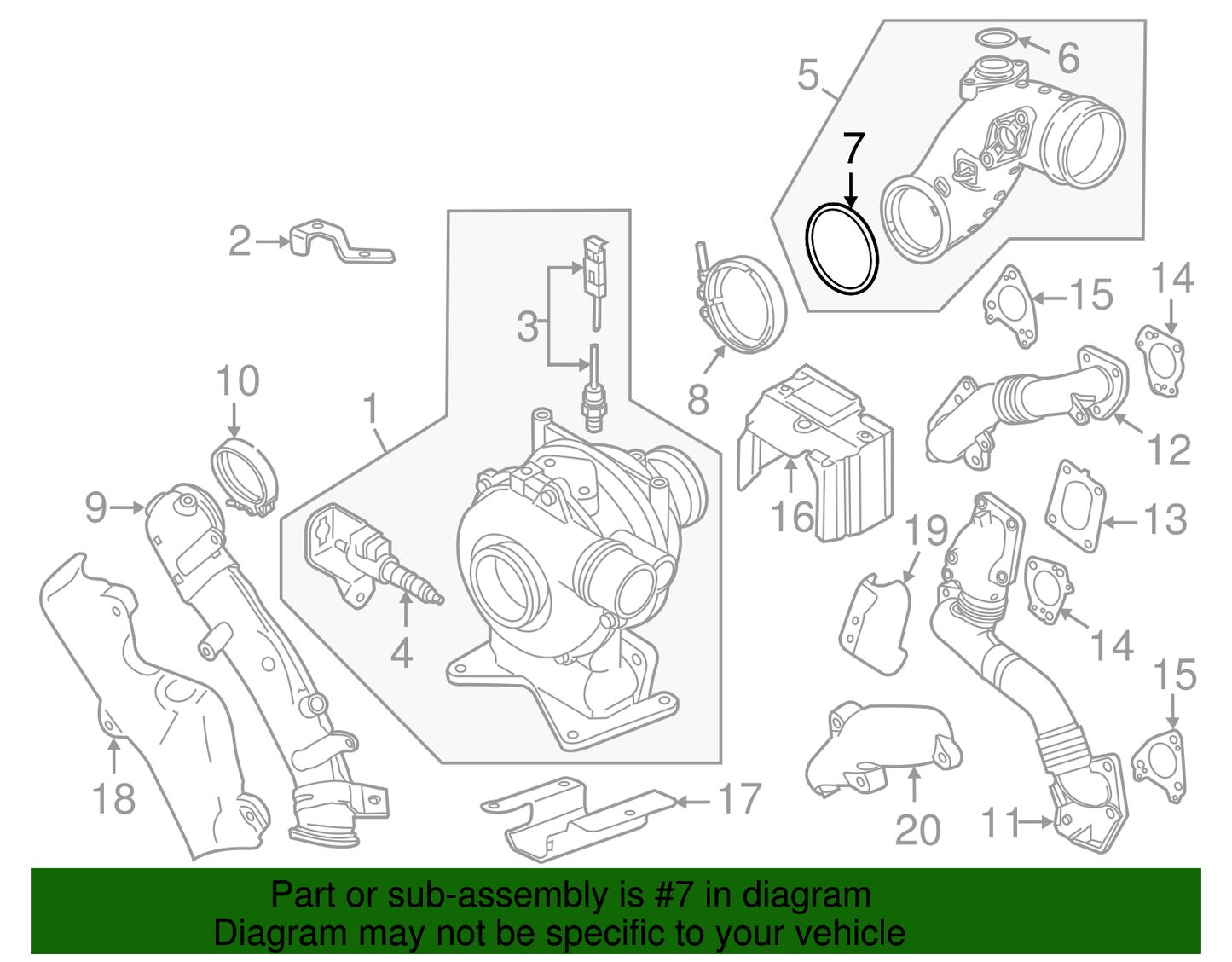 GM OEM 2011-2016 GM Turbocharger Air Inlet Adapter Seal / 12631851