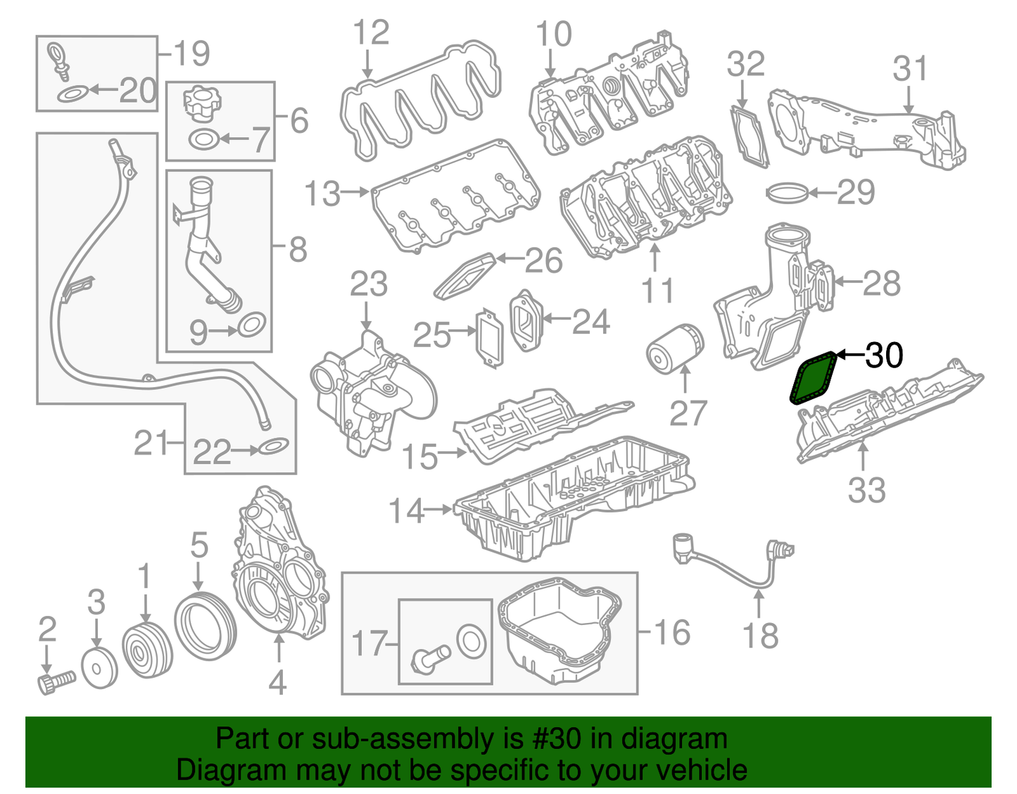 GM OEM 2006-2016 GM Center Intake Manifold Gasket - 97363570
